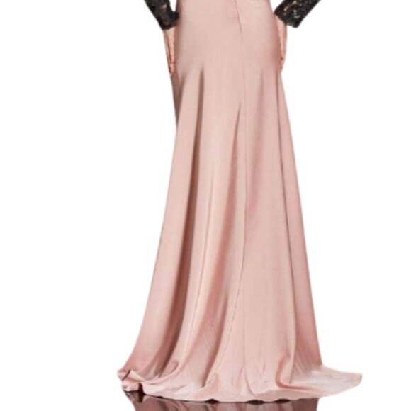 NWT Clarisse M6222 Mother of the Bride Dress Blush/Black Size 14 - Picture 4 of 6